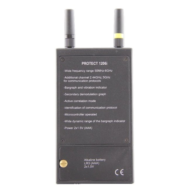Professional Digital RF WiFi GSM LTE Bug Detector / DD1206 / KJB