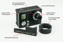 GoPro 3+ Plus Black with Ribcage Back-Bone Mod Installed